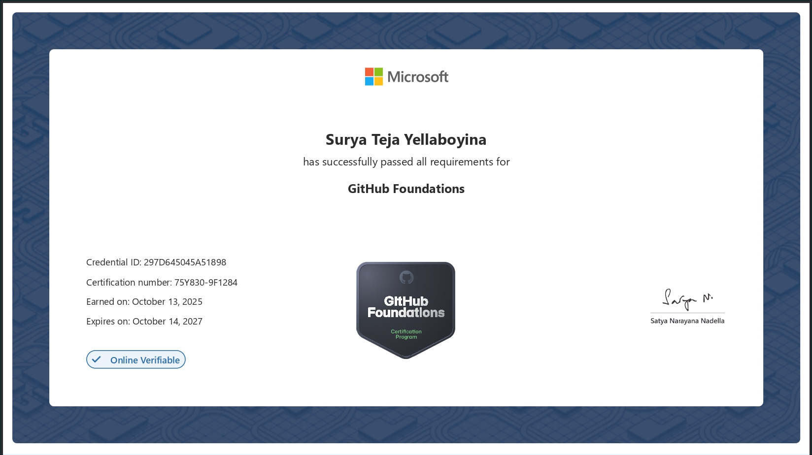 GitHubS Certificate
